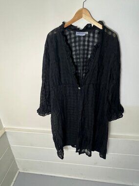 Goddess Gear Women's Goddess Gear Black Lightweight Sheer Cover-Up Black Size XL